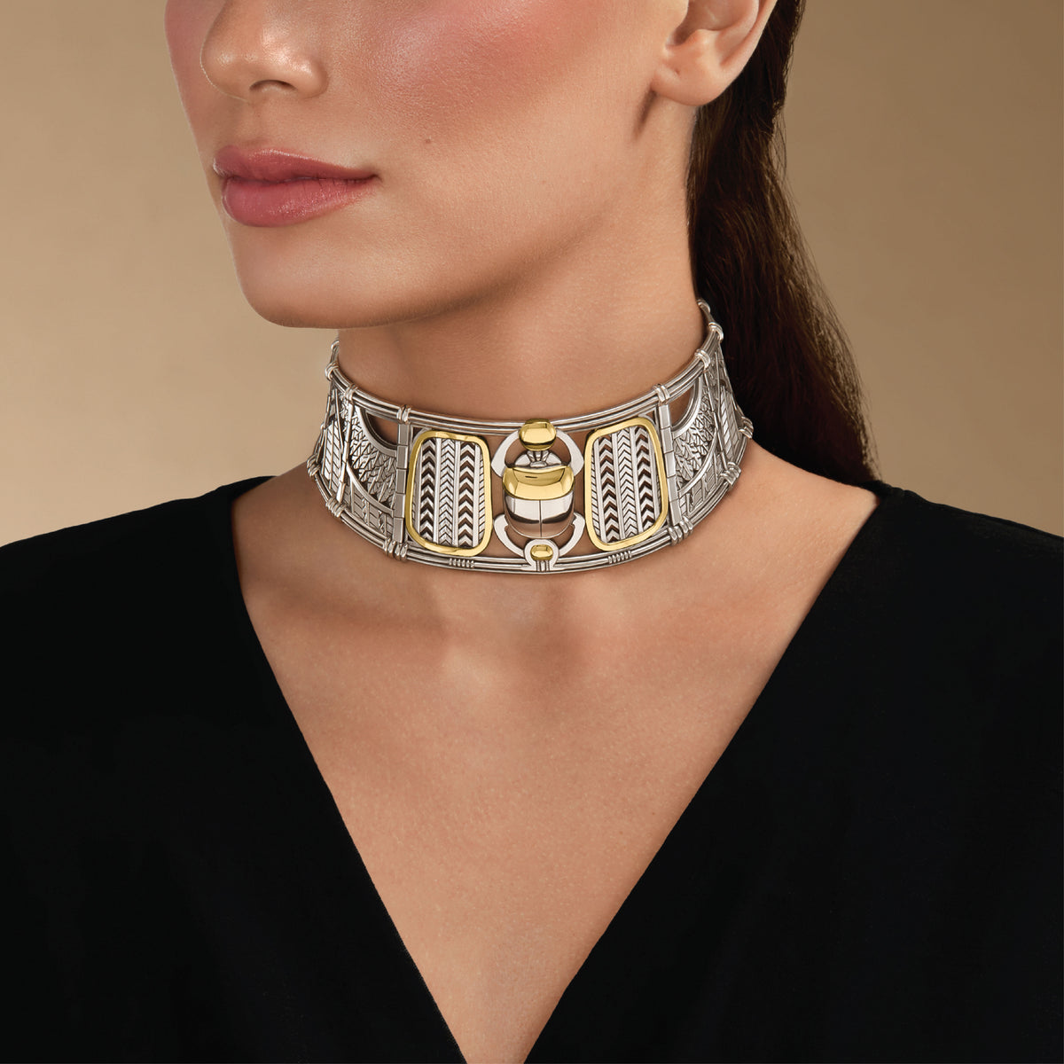 Winged Scarab Choker
