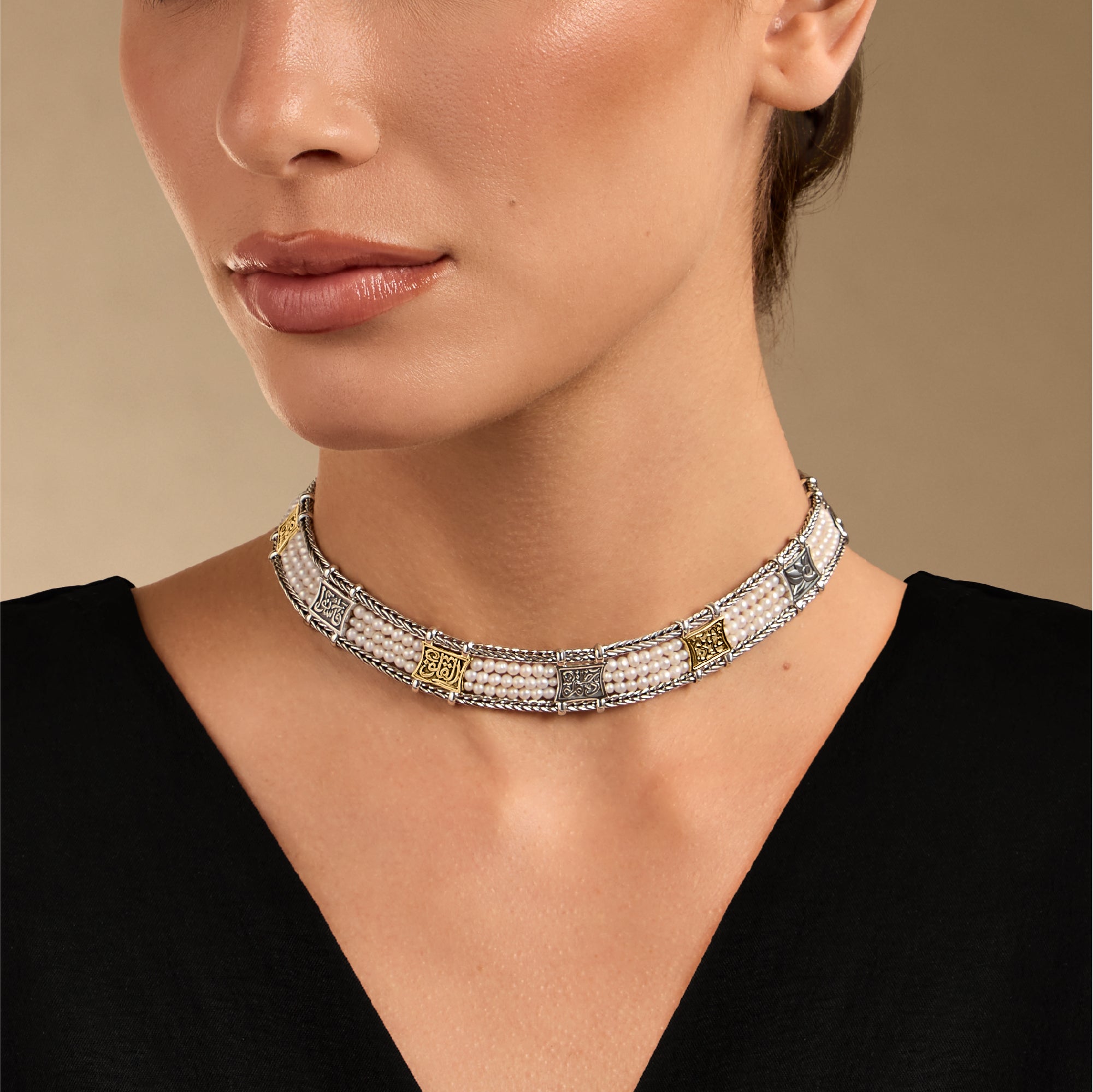 Three-Strand Calligraphy Choker