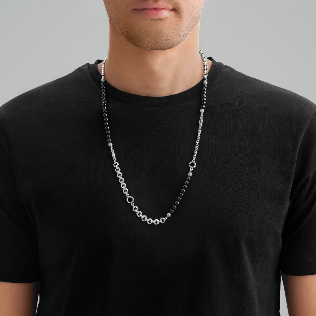 Multi-Chain Beaded Necklace
