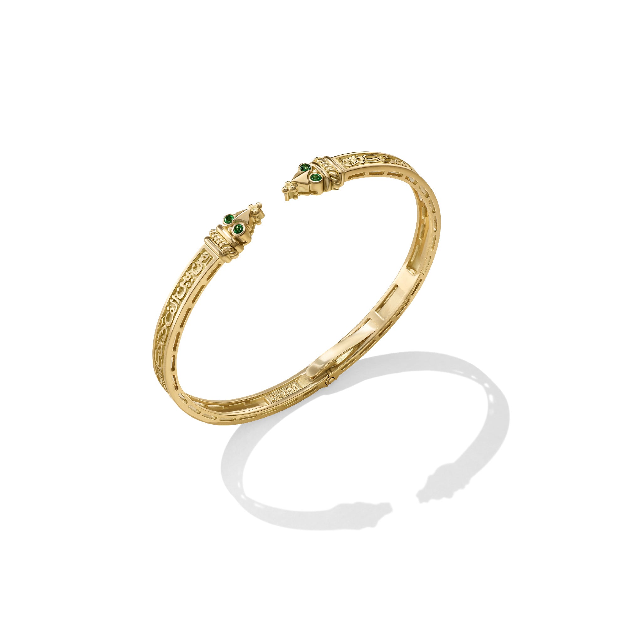 Gold Tribal Calligraphy Bangle