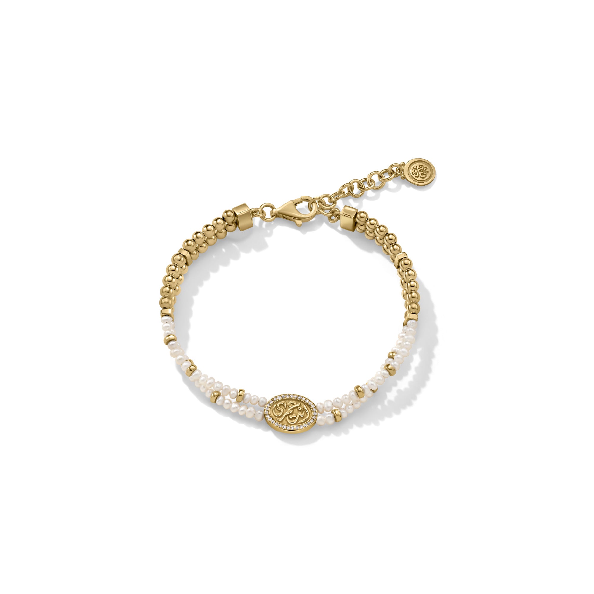 Eternity Beaded Bracelet by Azza Fahmy - Gold|Sterling Silver - Designer Bracelets - LBGG24005YAOO
