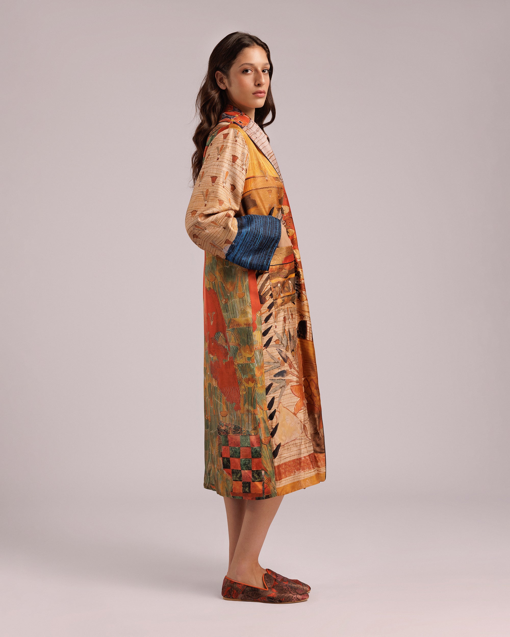 Reversible Sennefer Robe by Azza Fahmy - Designer Coats & Jackets
