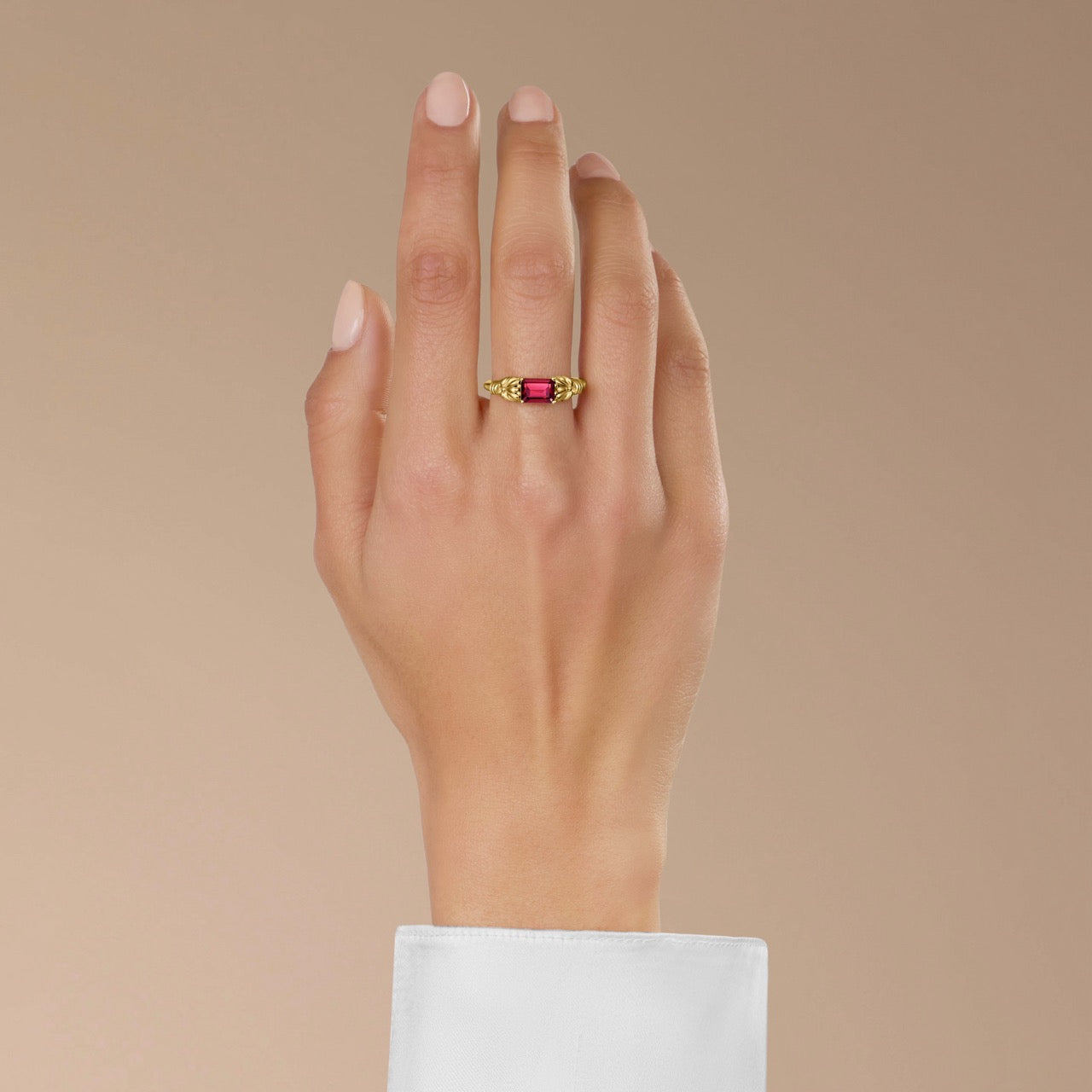 Daisy Gemstone Ring by Azza Fahmy - 18kt Gold - Designer Rings - LRGG25007YA52