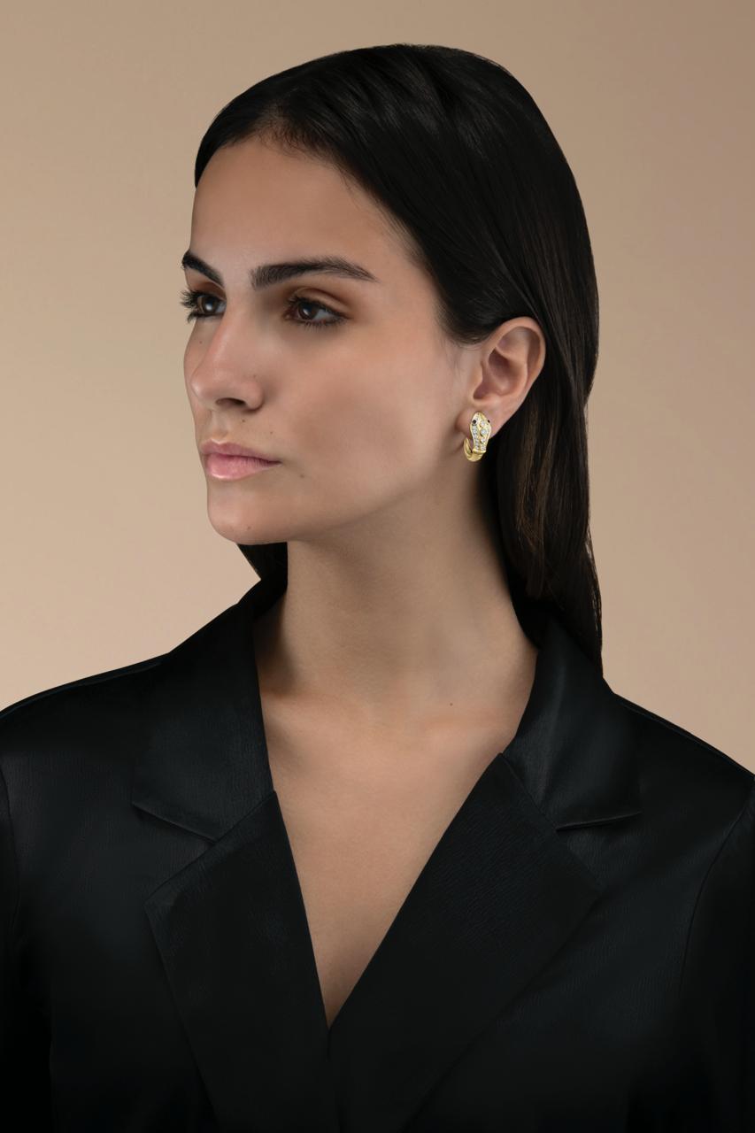 Gold Guardian Snake Earrings