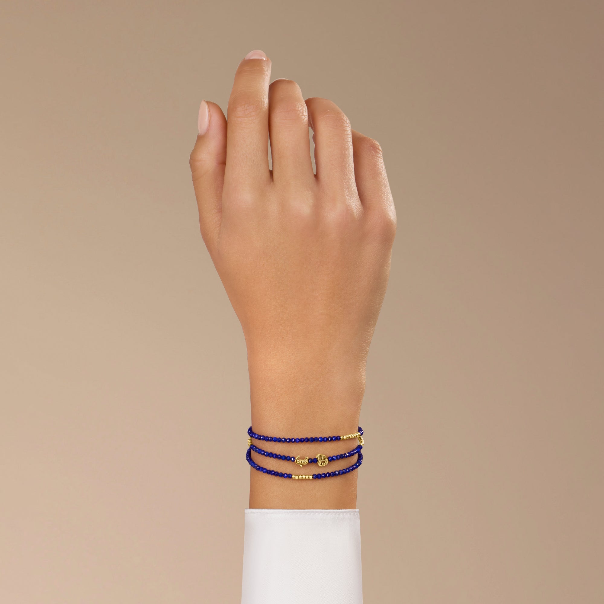 Wrap-around “Love” Bracelet by Azza Fahmy - 18kt Gold - Designer Bracelets - LBGG25010YAOO
