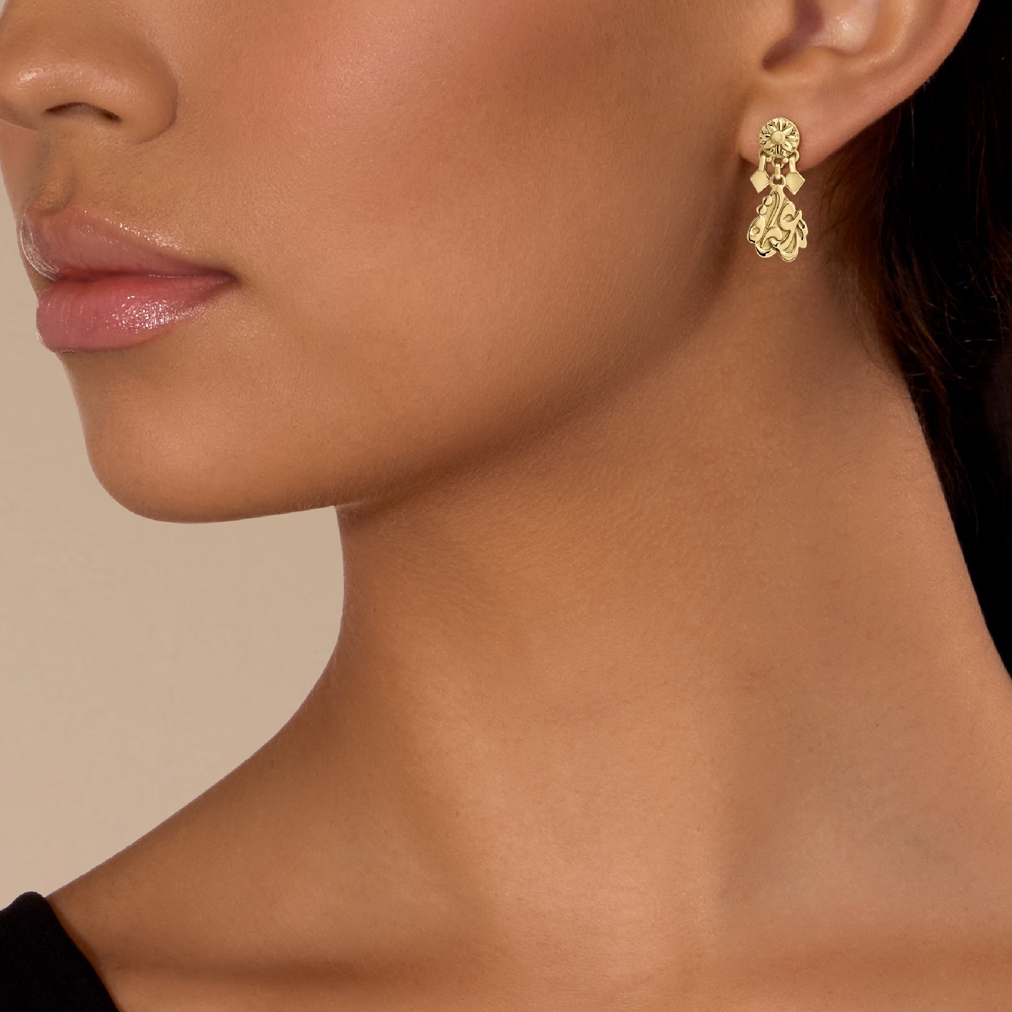Happiness Drop Earrings by Azza Fahmy - 18kt Gold - Designer Earrings - LEGG25017NNNN