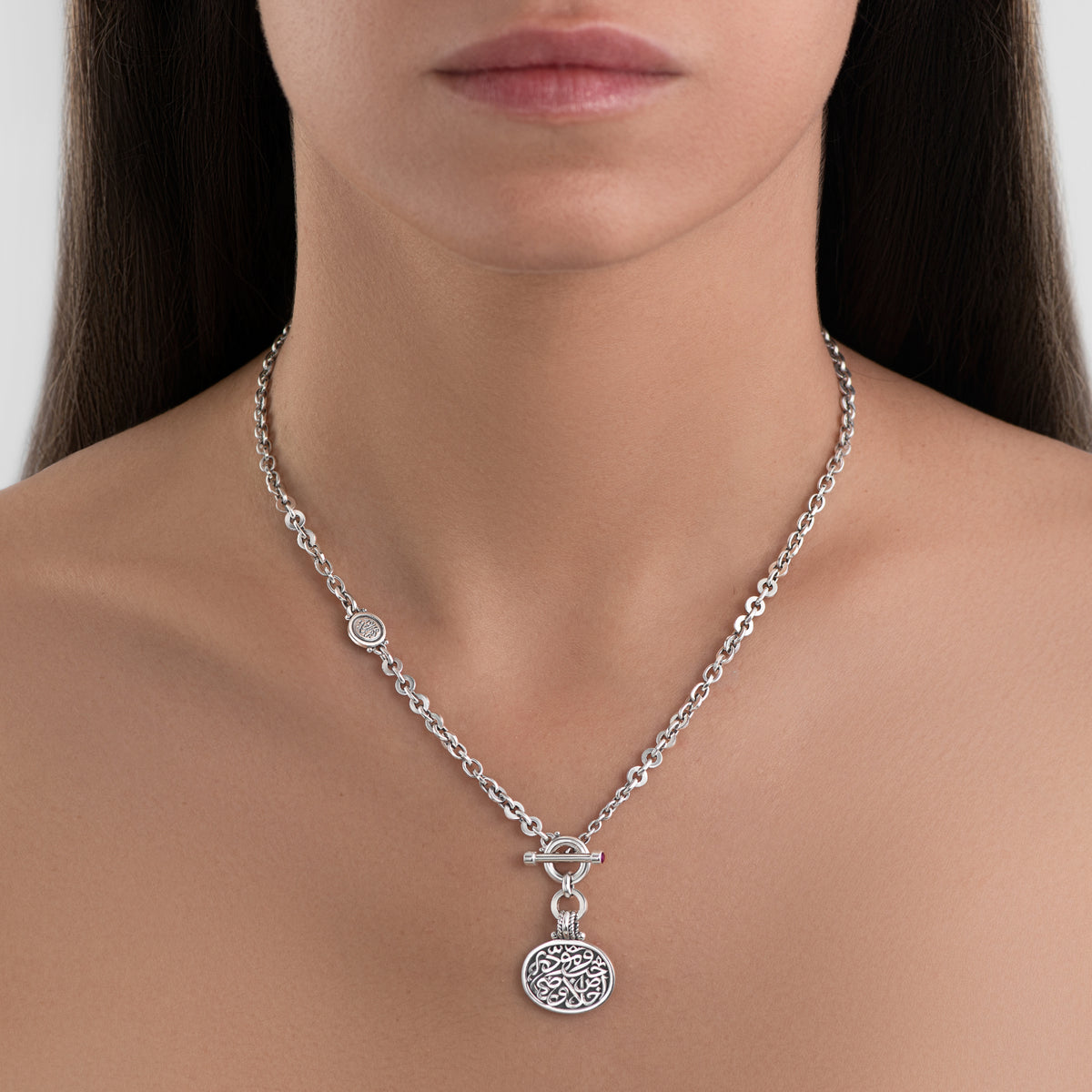 Silver T-Lock Necklace