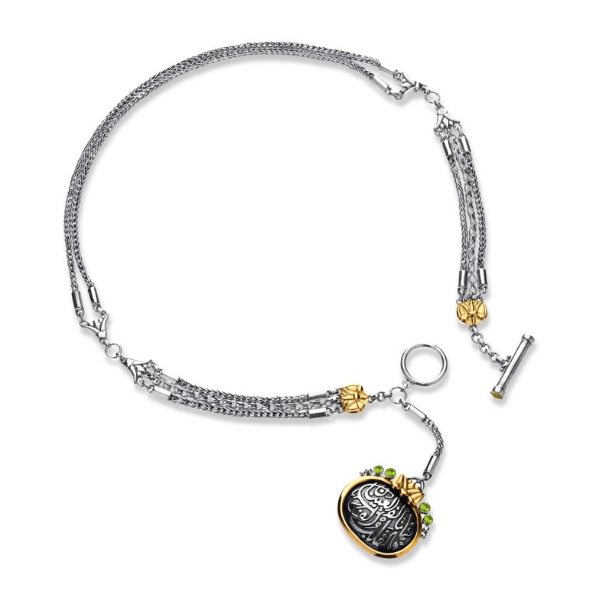 Multi-Chain T-Lock Necklace