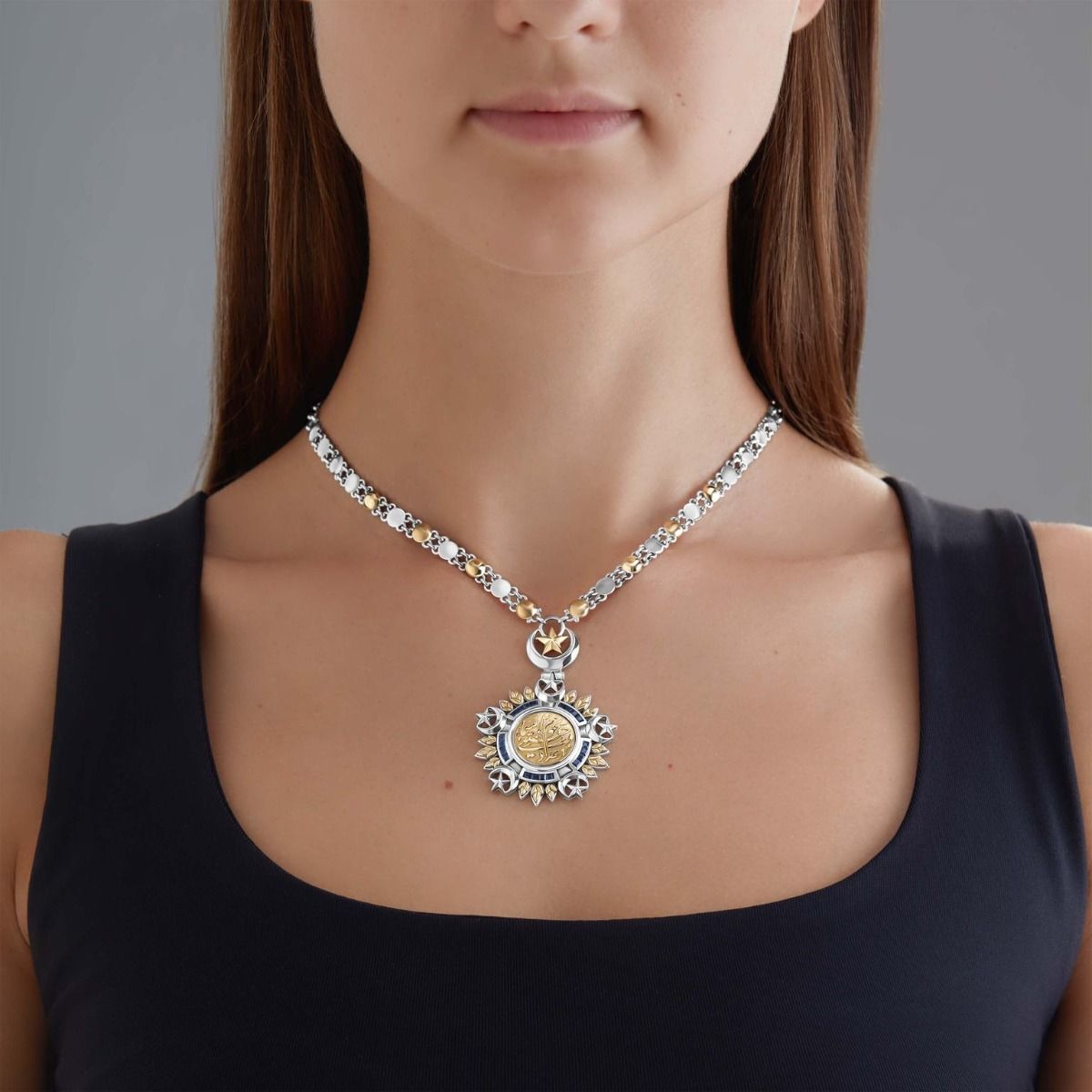 Souad Mohamed Necklace by Azza Fahmy - Gold|Sterling Silver - Designer Necklaces - CNSG22003YANN