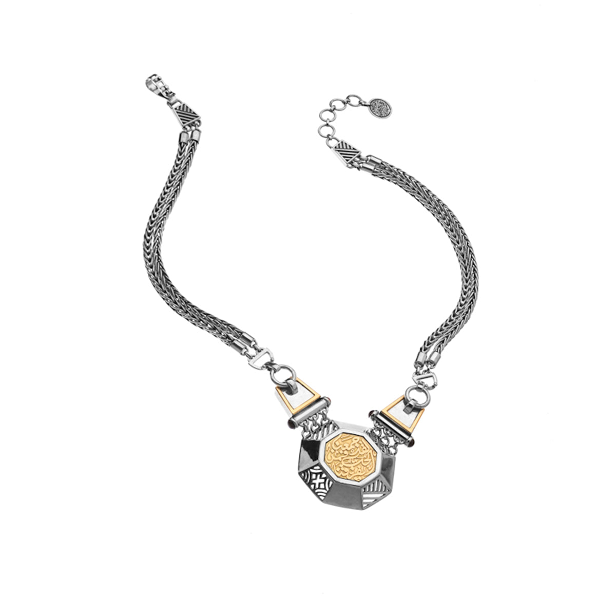 Classic Dimensional Necklace by Azza Fahmy - Gold|Sterling Silver - Designer Necklaces - CNSG13003YANN
