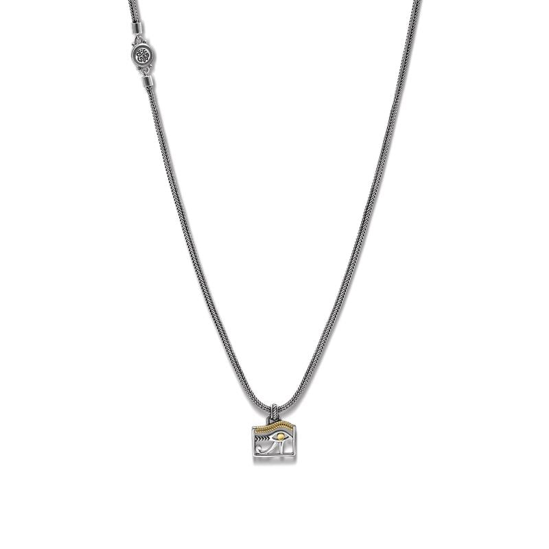 Eye of Horus Necklace for Him by Azza Fahmy - Gold|Sterling Silver - Designer Necklaces - MNSG24001NNNN