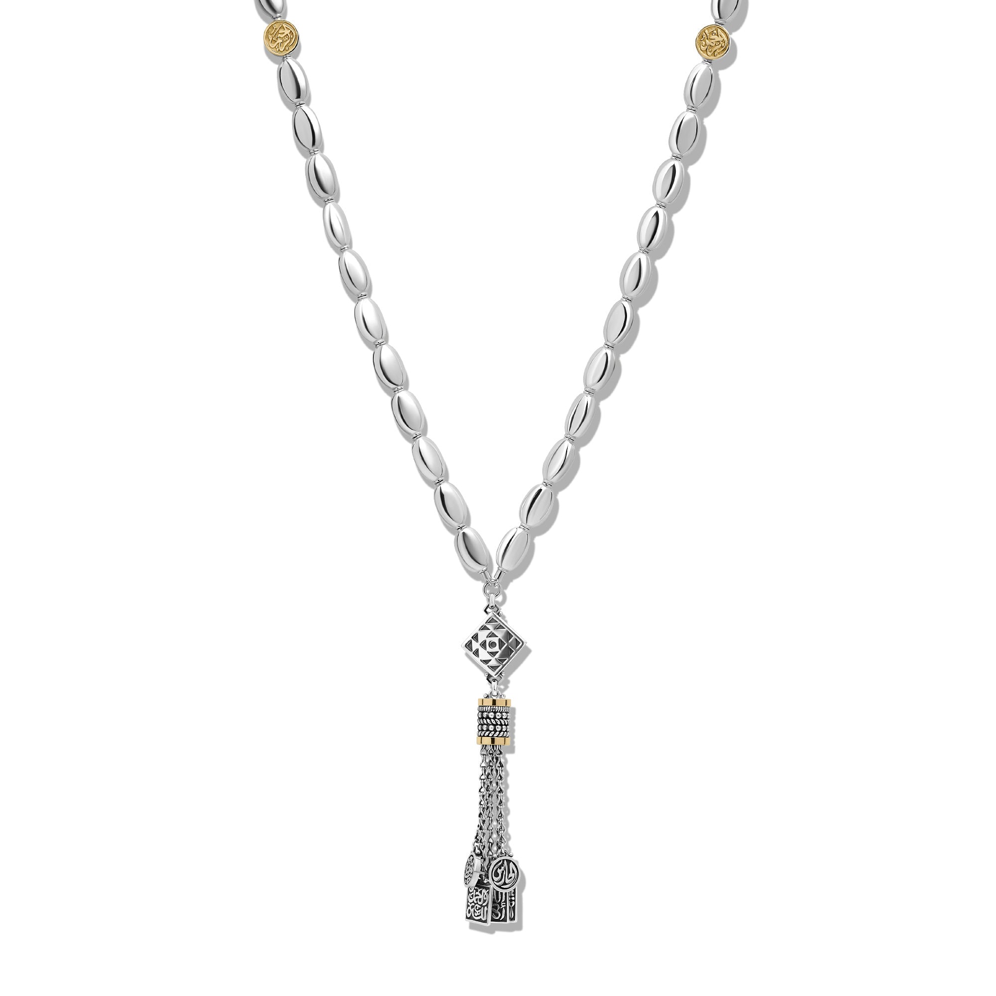 Tassel Rosary by Azza Fahmy - 18kt Gold|Sterling Silver - Designer Necklaces - GYSG24002YANN