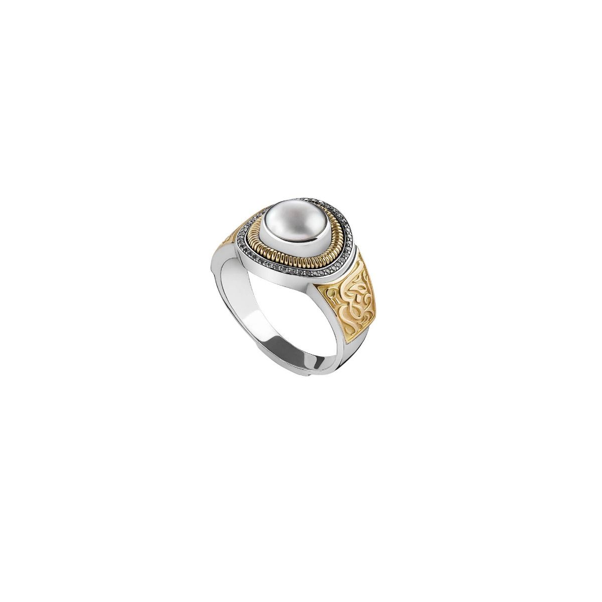 Signature Calligraphy Ring by Azza Fahmy - Gold|Sterling Silver - Designer Rings - CRSG19006YA52