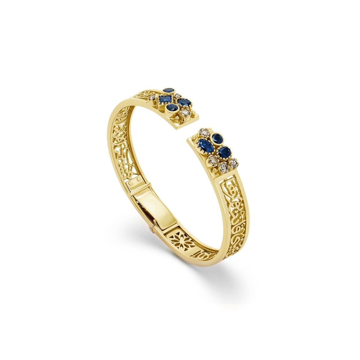 Ottoman Bangle by Azza Fahmy - Gold - Designer Bracelets - CBGG20003YASS