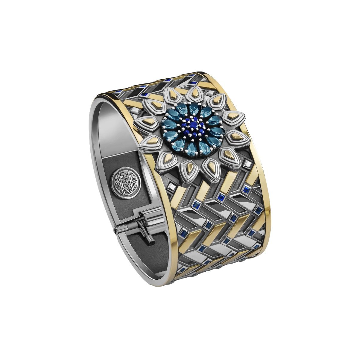 Qalawun-Muzhir Bangle by Azza Fahmy - Gold|Sterling Silver - Designer Bracelets - CBSG20002YANN