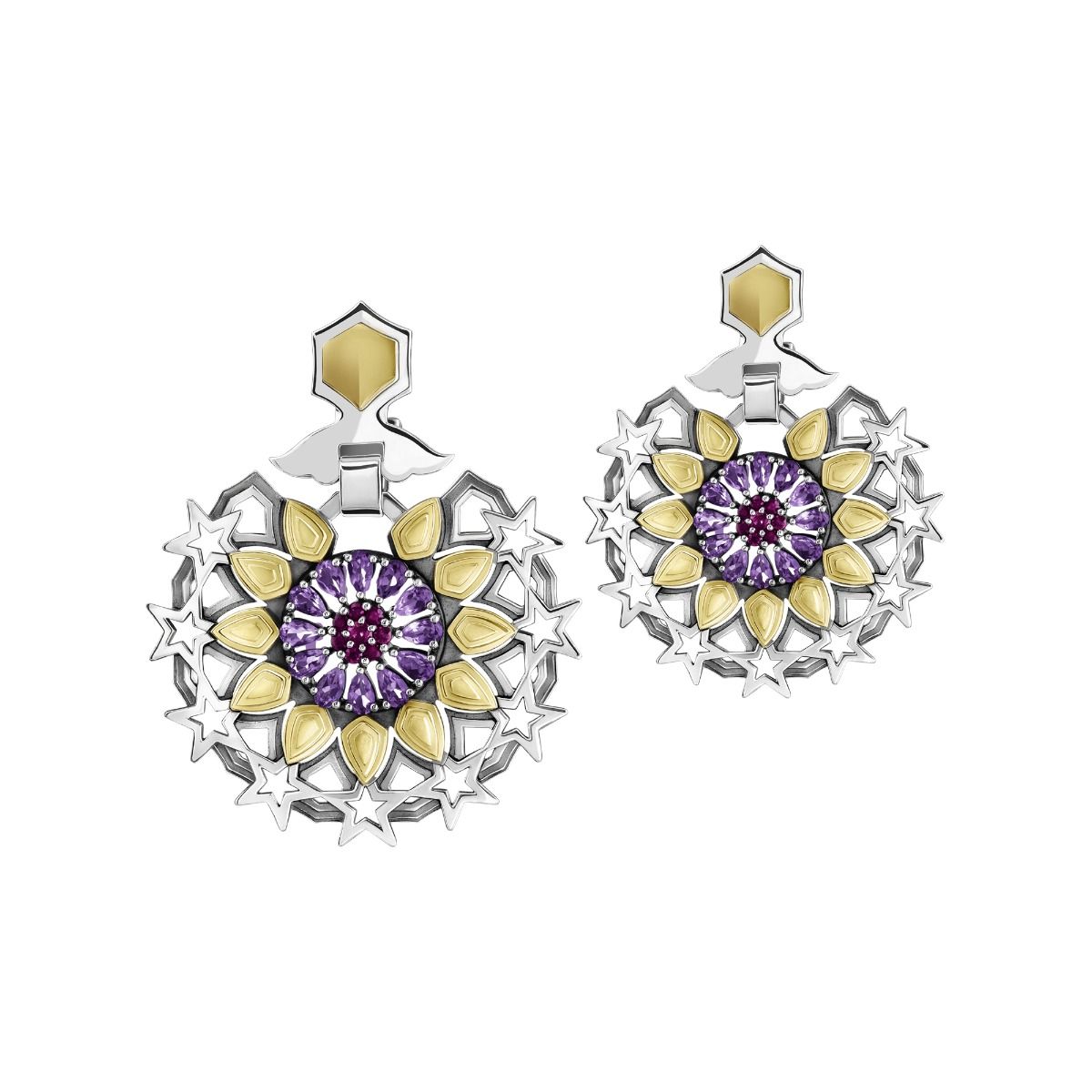 Barsbay Earrings by Azza Fahmy - Gold|Sterling Silver - Designer Earrings - CESG20002YANN