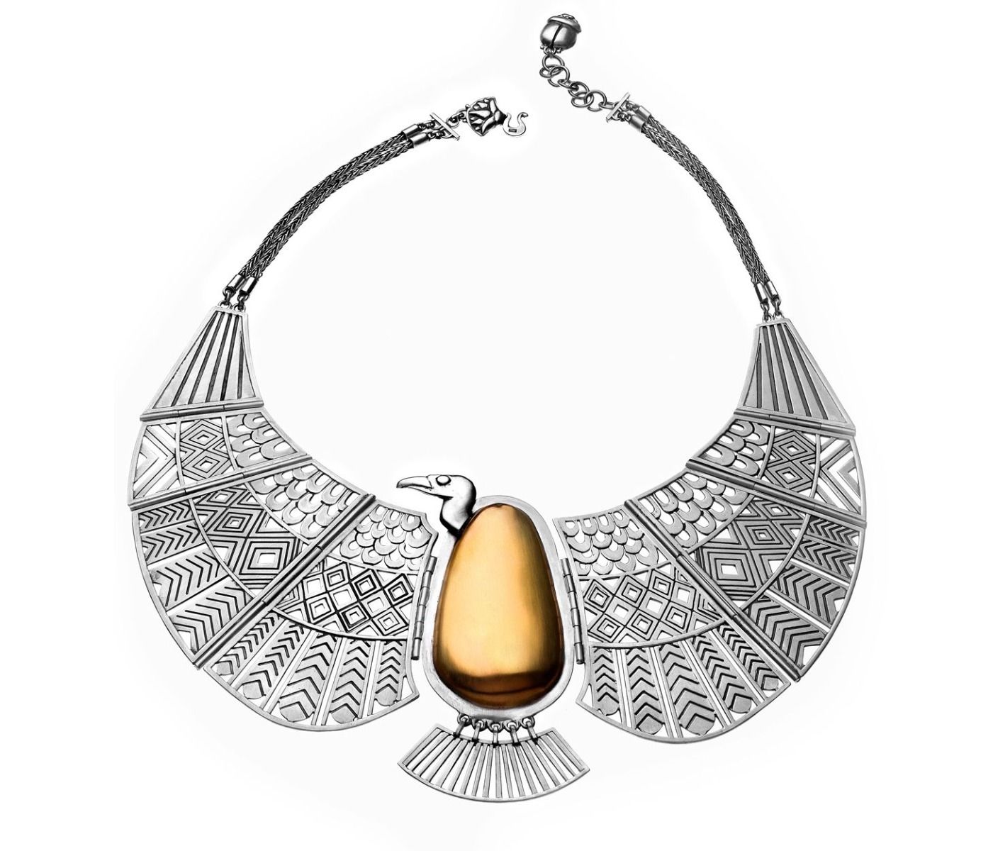 Vulture Collar by Azza Fahmy - Gold|Sterling Silver - Designer Necklaces - CNSG12002NNNN