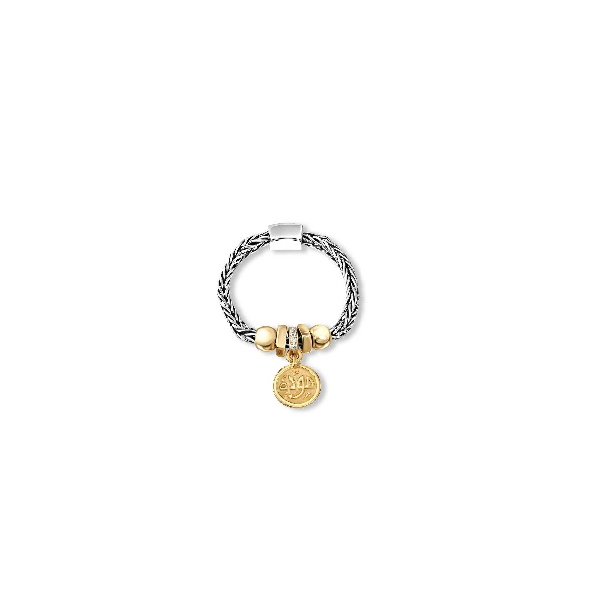 Affection Roman Chain Ring by Azza Fahmy - Gold|Sterling Silver - Designer Rings - CRSG21002YA54