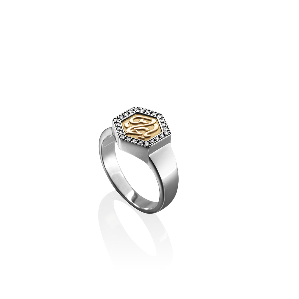 Guardian Ring by Azza Fahmy - 18kt Gold|Sterling Silver - Designer Rings - CRSG17001YA57