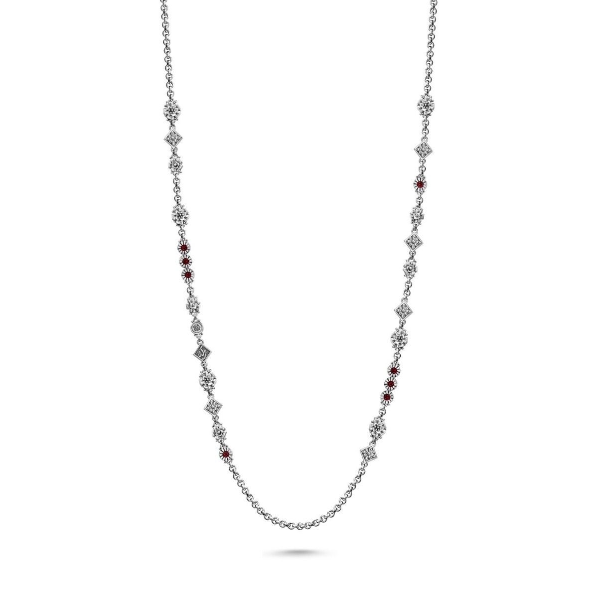 Tribal Chain Necklace by Azza Fahmy - Sterling Silver - Designer Necklaces - FNSS23002YANN