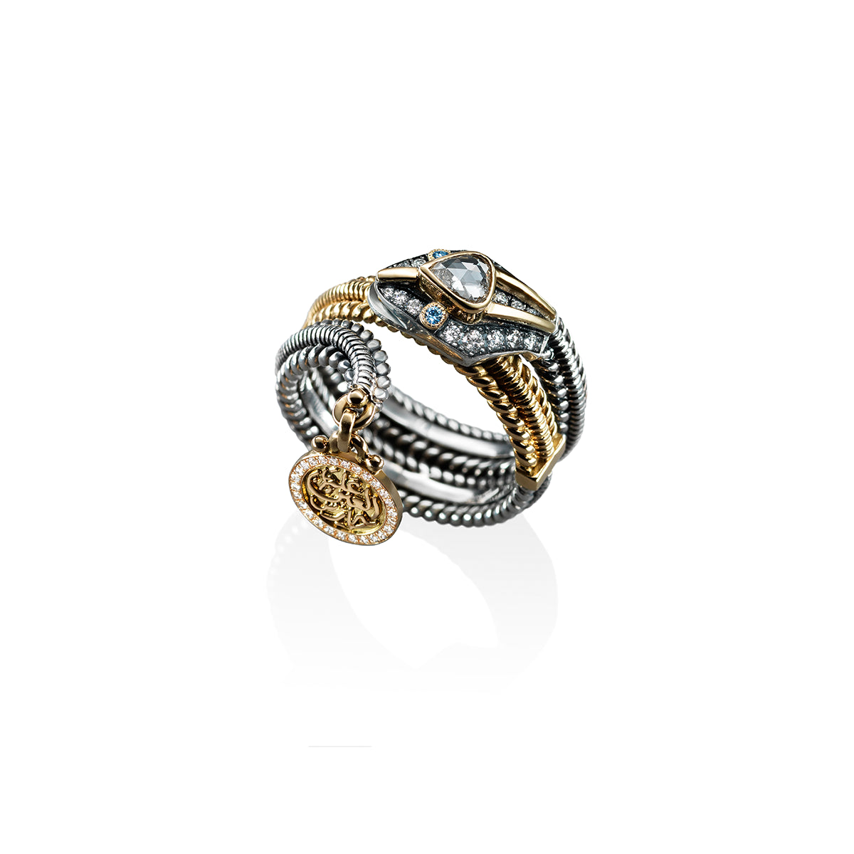 The Exclusive Snake Ring by Azza Fahmy - Gold|Sterling Silver - Designer Rings - LRSG17001YG55
