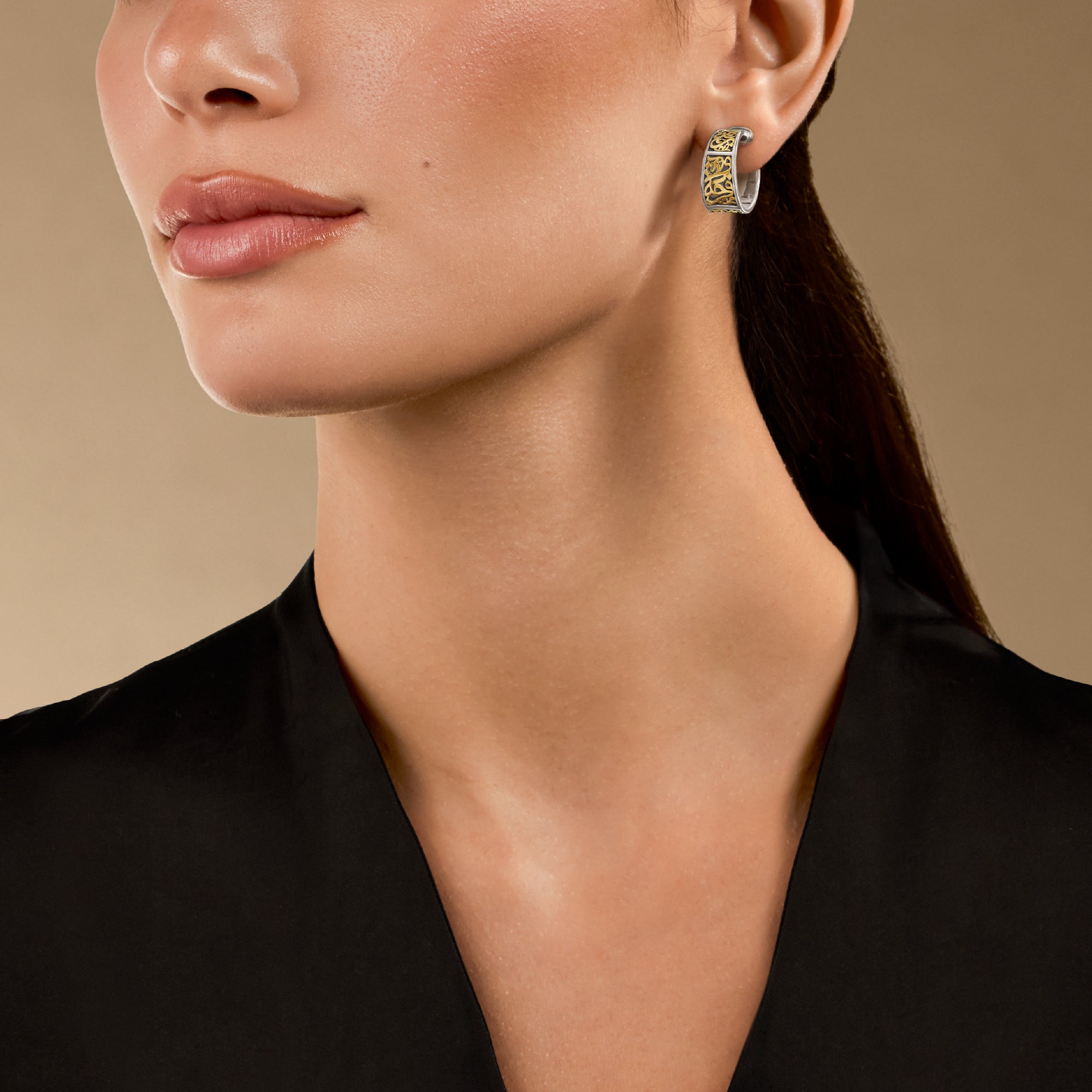 Calligraphy Hoop Earrings