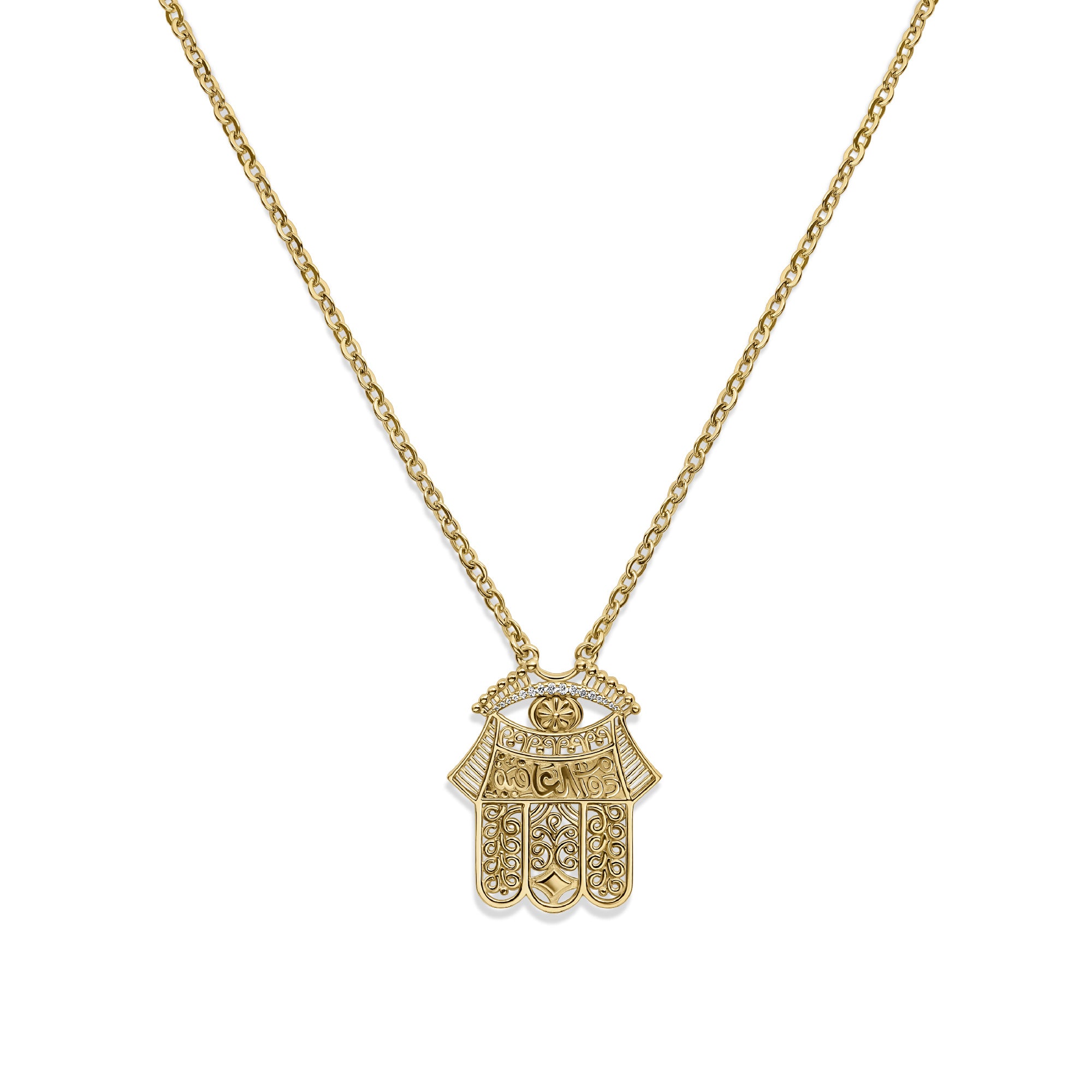 Gold Ajour Kaf Necklace