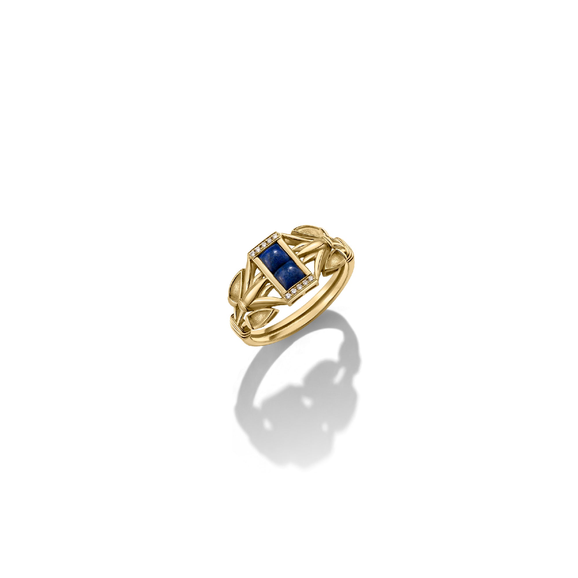 Gold Lotus Bloom Ring by Azza Fahmy - Gold - Designer Rings | Azza ...