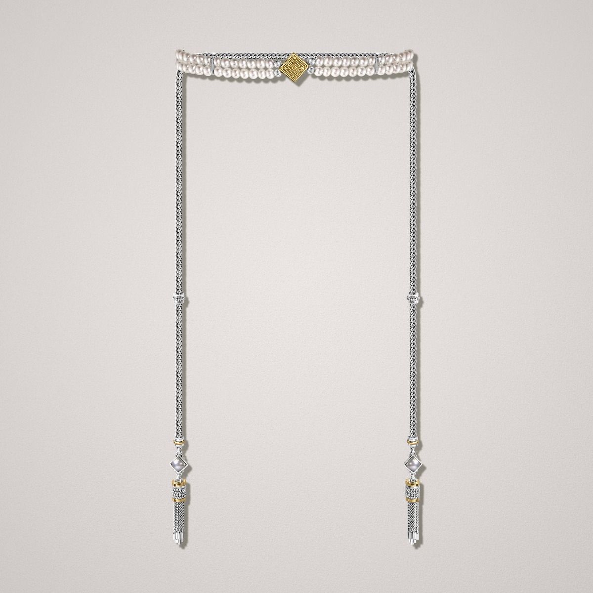 Wrap-Around Kufi Necklace by Azza Fahmy - Pearls - Designer Necklaces