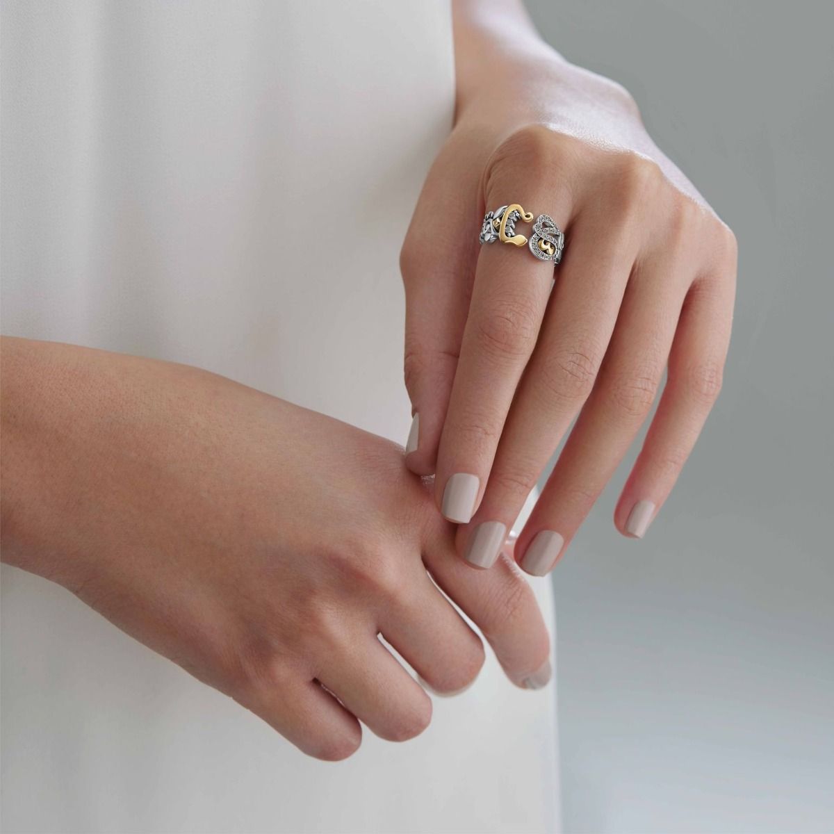 Three Quarter Love Ring by Azza Fahmy - Designer Rings