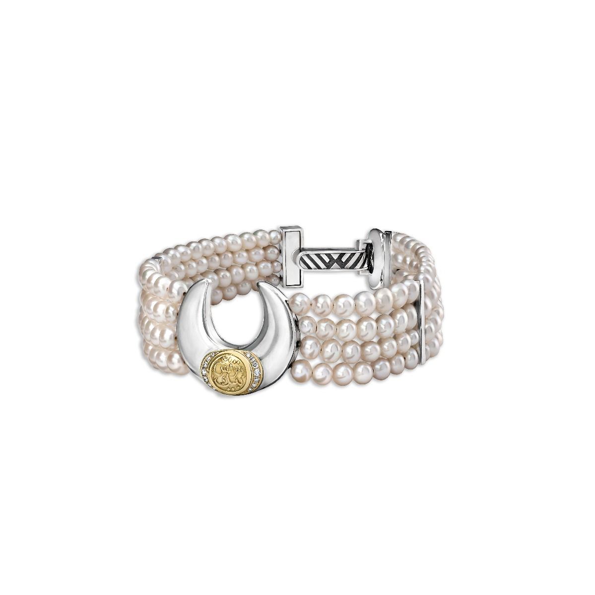 Beaded Crescent Bracelet by Azza Fahmy - Designer Bracelets