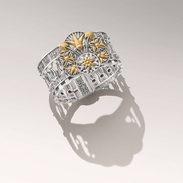 Lotus Bouquet Cuff by Azza Fahmy - Designer Bracelets
